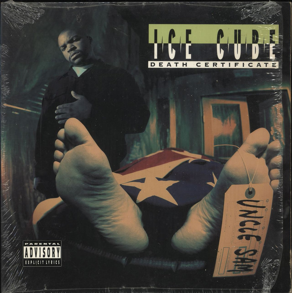 Ice Cube Death Certificate - 1st - shrink US vinyl LP album (LP record) SL57155
