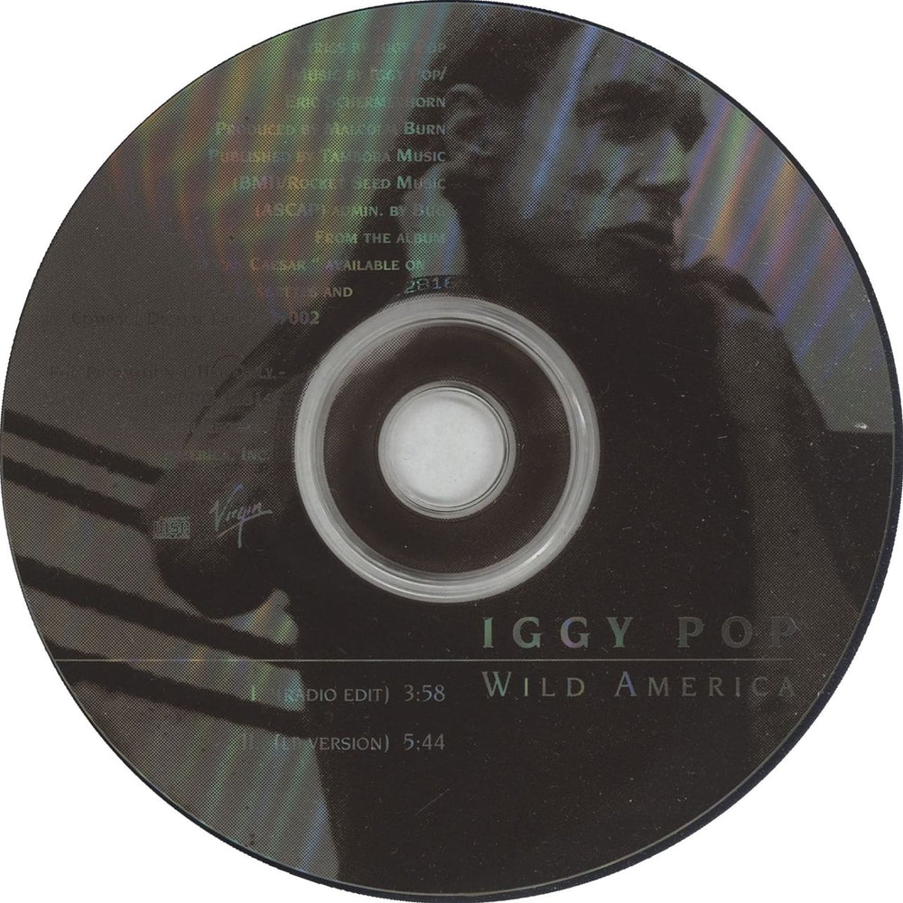 Iggy Pop Wild America US Promo CD single (CD5 / 5") DPRO-12816