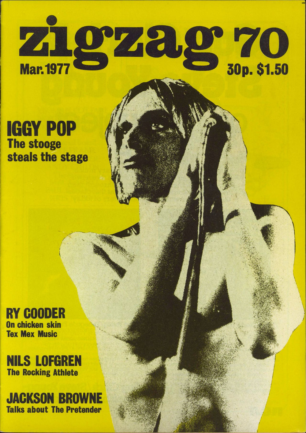 Iggy Pop Zig Zag #70 UK magazine MARCH 1977