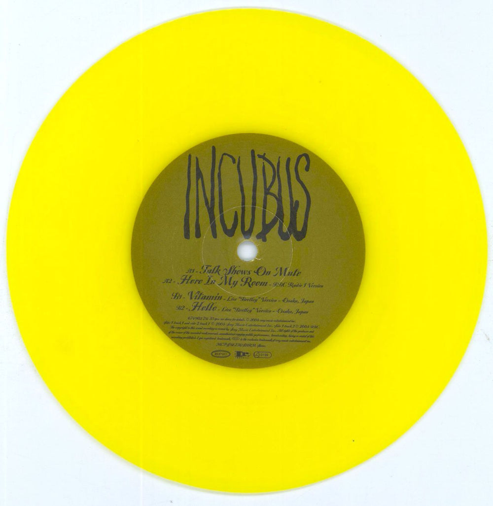 Incubus Talk Shows On Mute UK 7" vinyl single (7 inch record / 45) IUU07TA287139