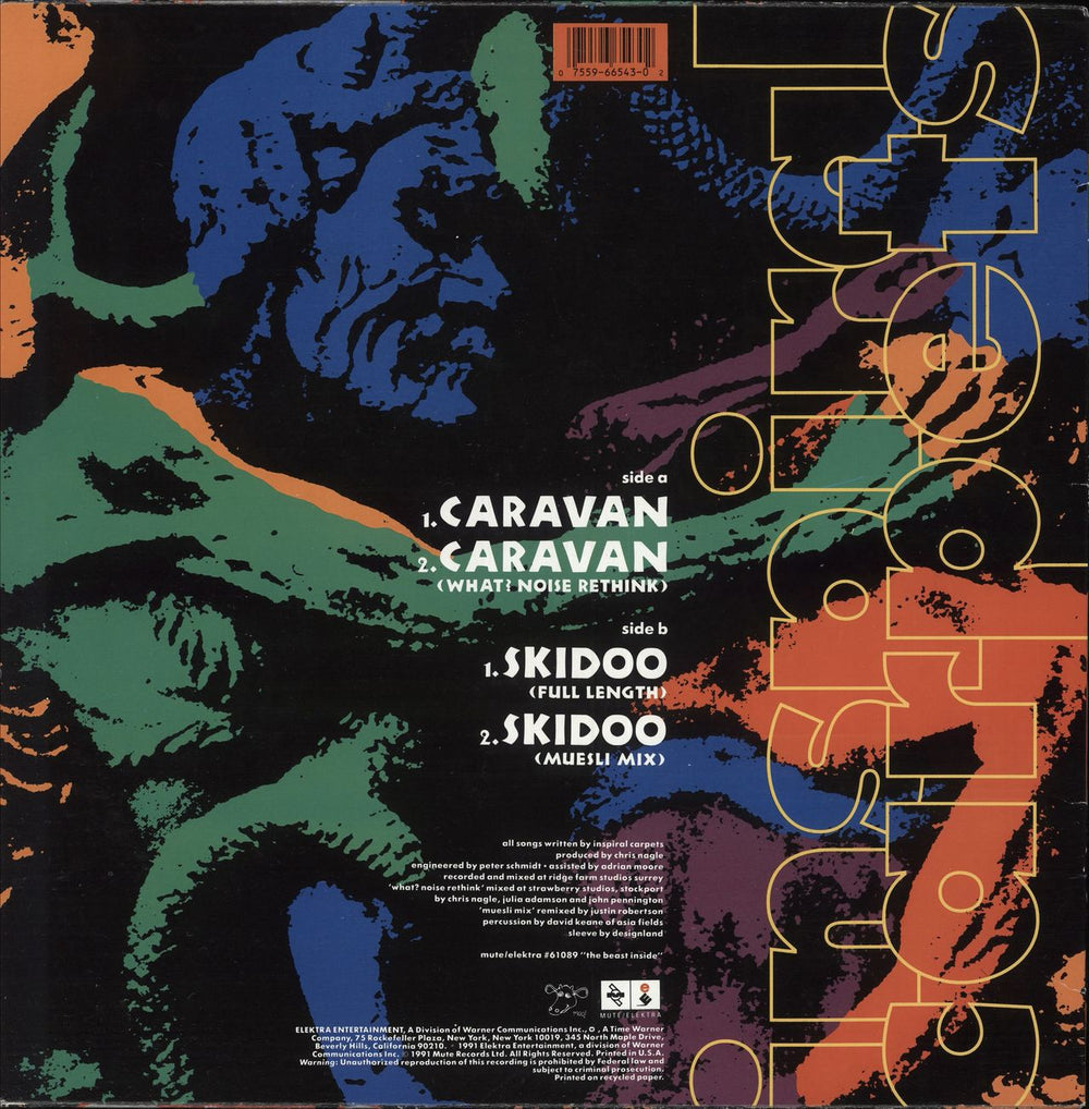 Inspiral Carpets Caravan US 12" vinyl single (12 inch record / Maxi-single) 075596654302