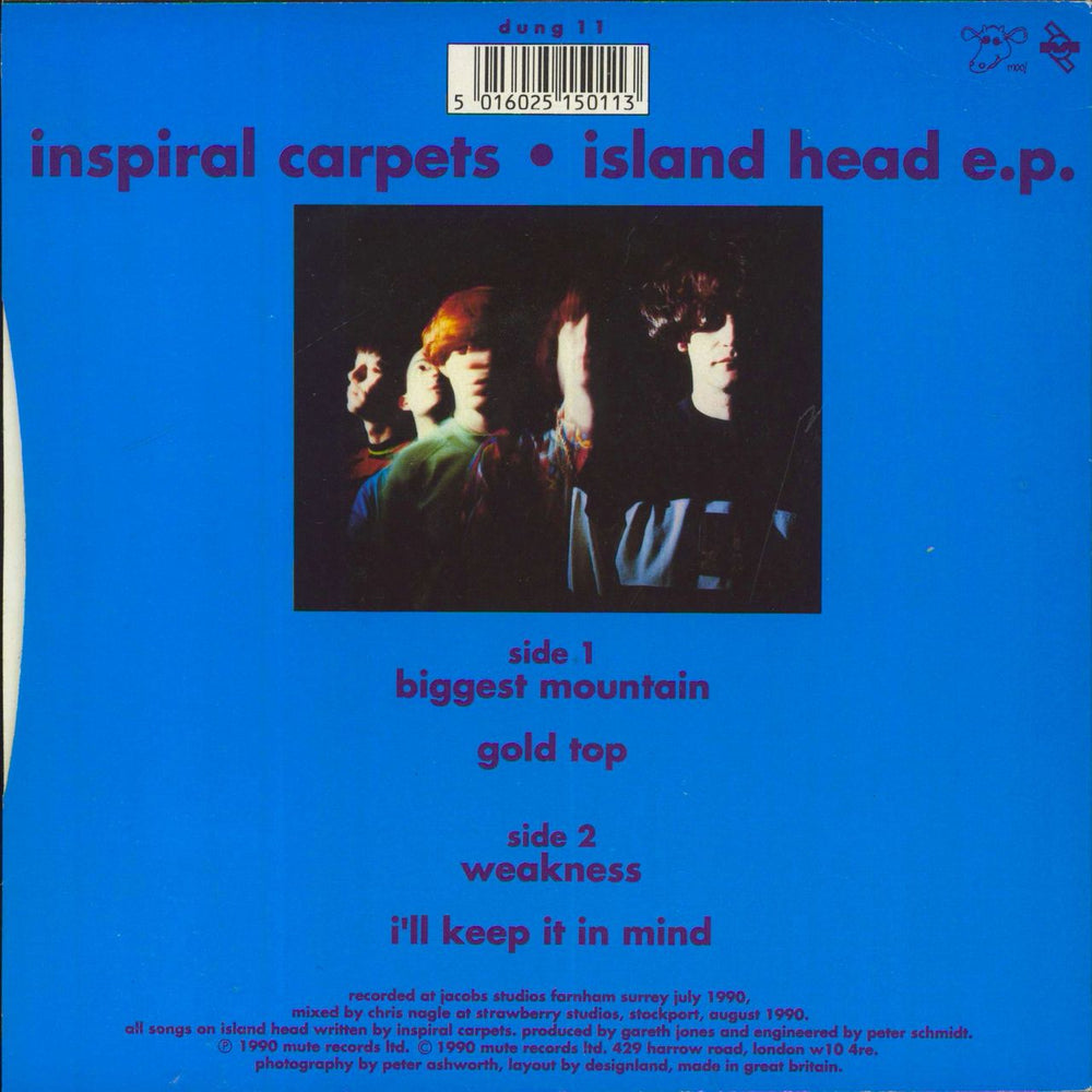 Inspiral Carpets Island Head E.P. + Newsletter UK 7" vinyl single (7 inch record / 45) 5016025150113