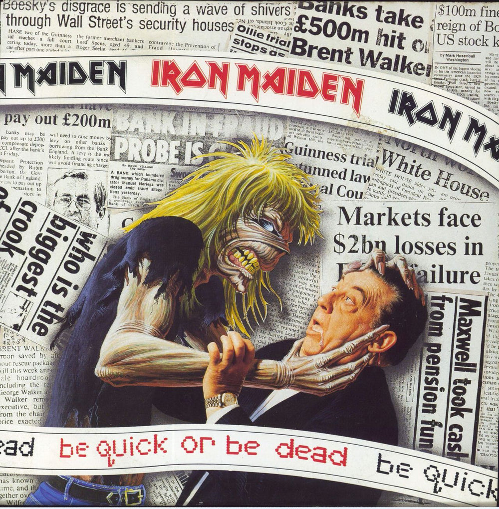 Iron Maiden Be Quick Or Be Dead UK 7" vinyl single (7 inch record / 45) EM229