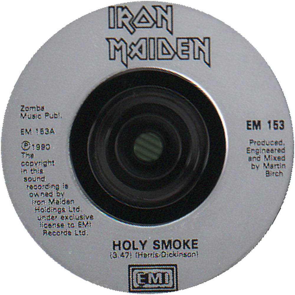 Iron Maiden Holy Smoke - 2nd UK 7" vinyl single (7 inch record / 45) IRO07HO52614