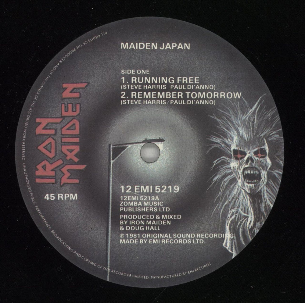 Iron Maiden Maiden Japan +P/S - EX UK 12" vinyl single (12 inch record / Maxi-single) IRO12MA406349