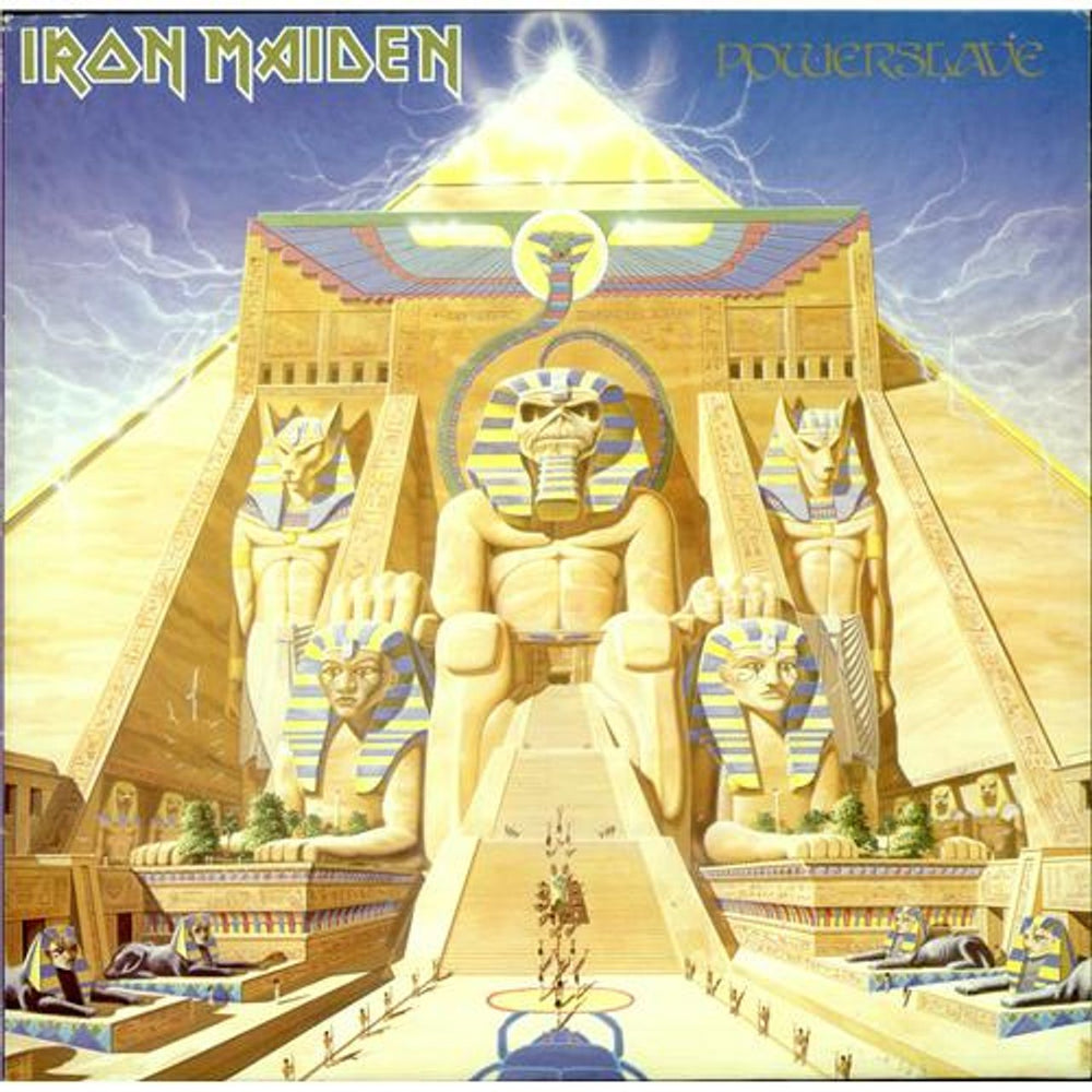 Iron Maiden Powerslave - 1st UK vinyl LP album (LP record) POWER1