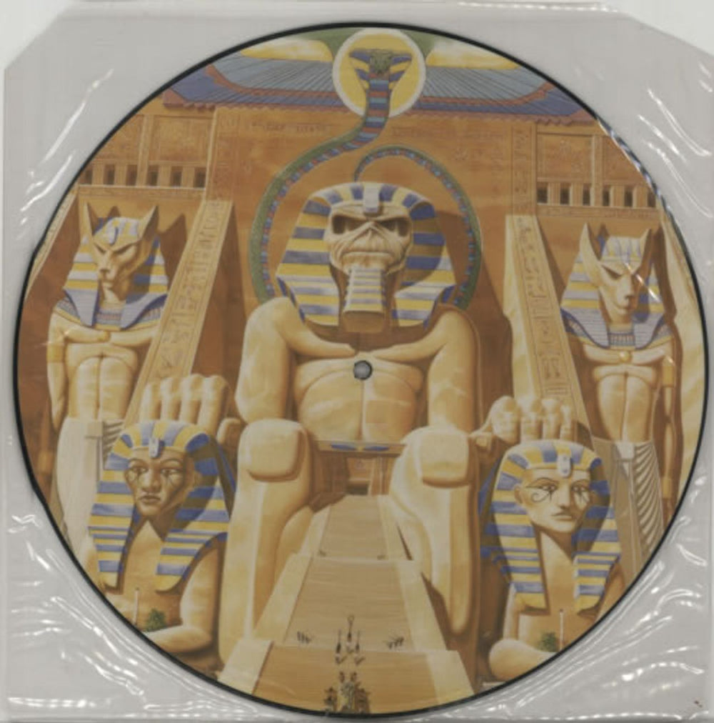 Iron Maiden Powerslave UK picture disc LP (vinyl picture disc album) POWERP1