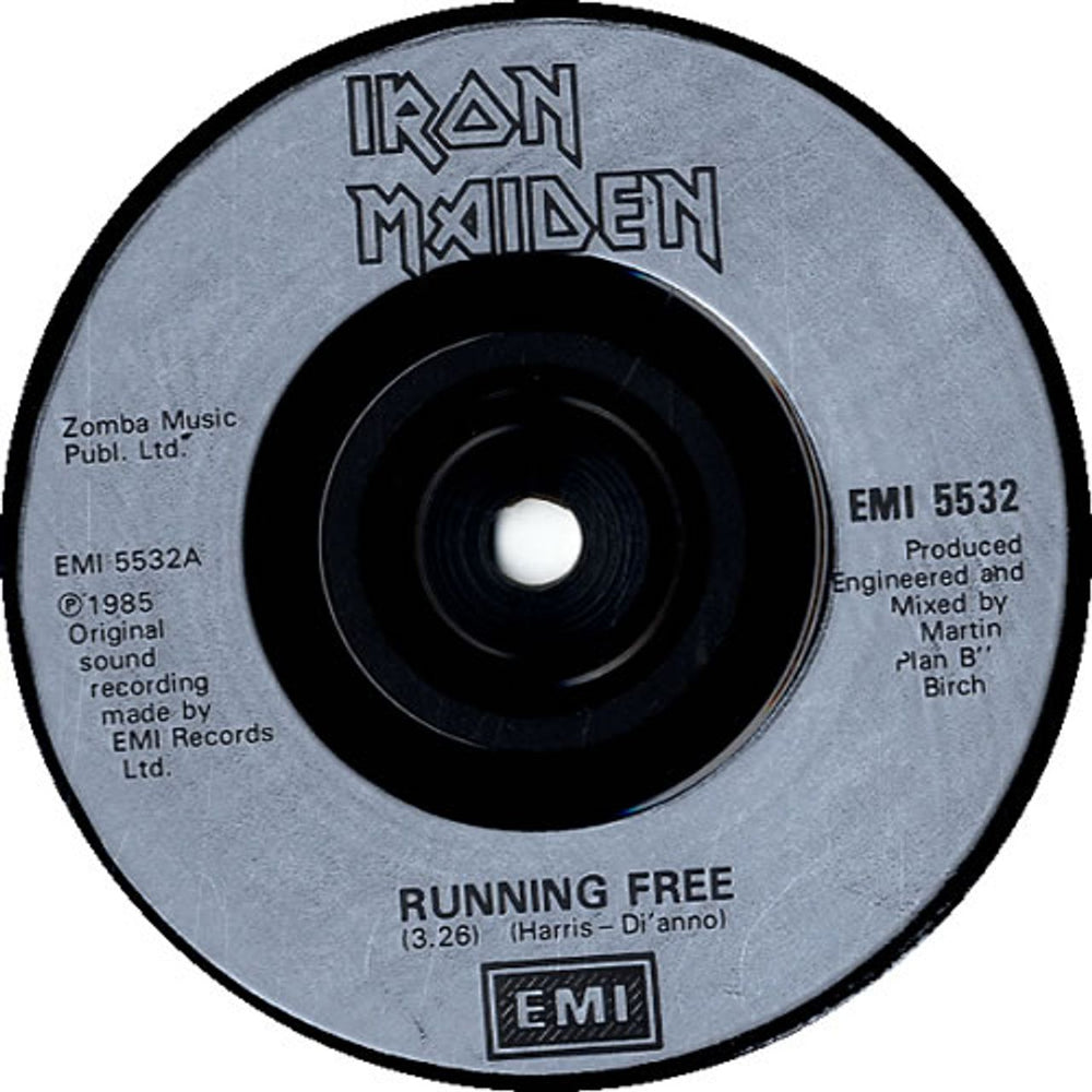 Iron Maiden Running Free - Inj UK 7" vinyl single (7 inch record / 45) IRO07RU595754