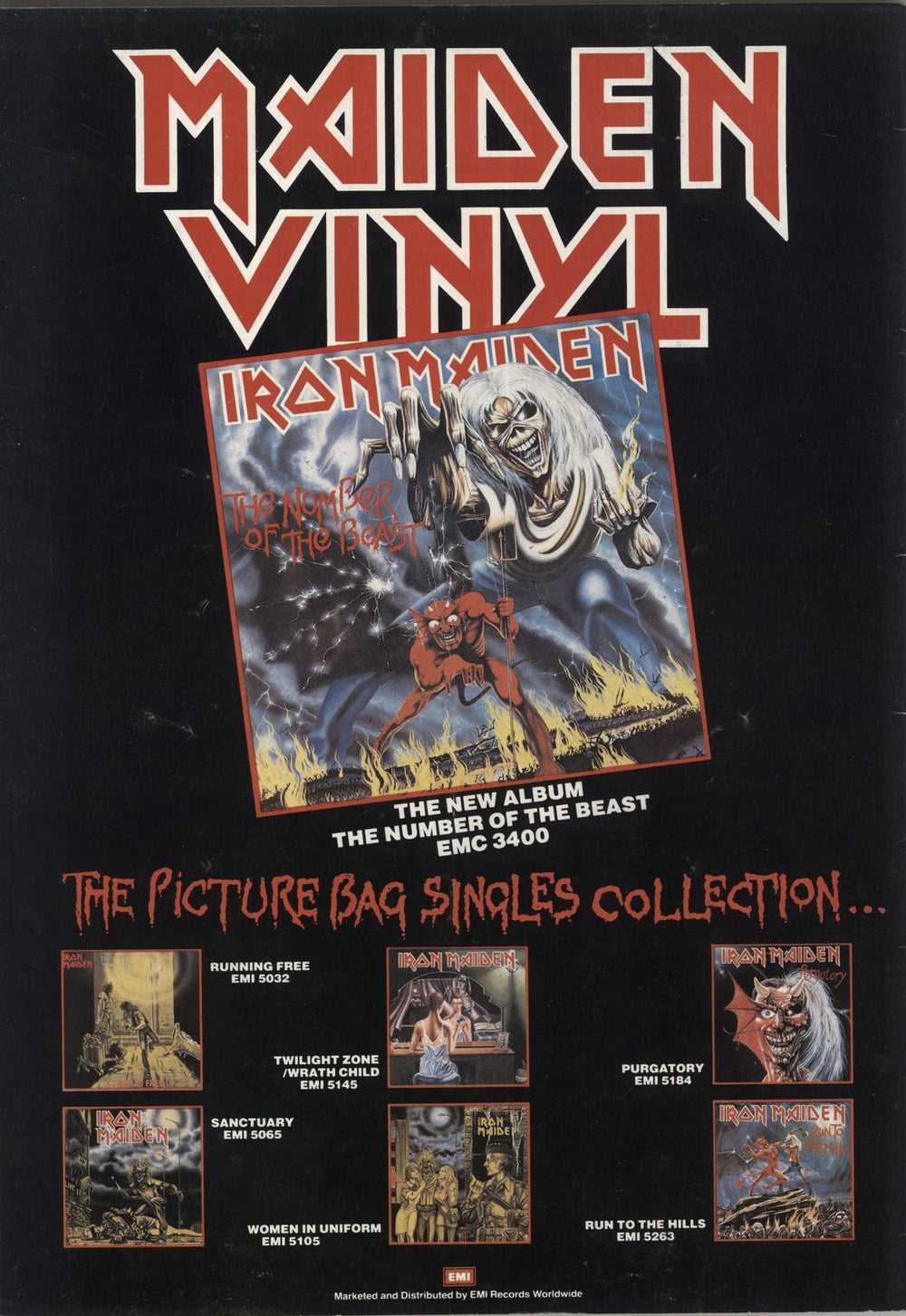 Iron Maiden The Beast On The Road - Part 1 Band Members Cover Image UK tour programme