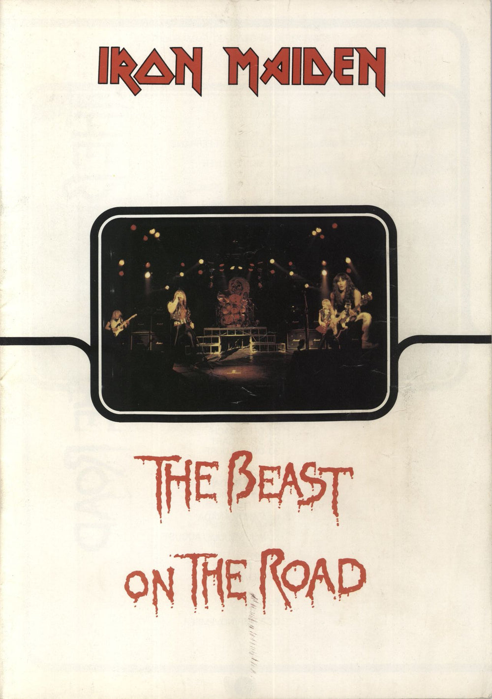 Iron Maiden The Beast On The Road - Part 1 Band Members Cover Image UK tour programme TOUR PROGRAMME