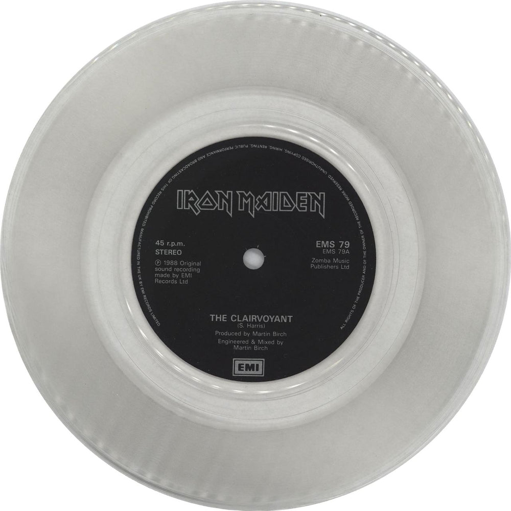 Iron Maiden The Clairvoyant - Clear Vinyl - Poster Sleeve UK 7" vinyl single (7 inch record / 45) IRO07TH01461