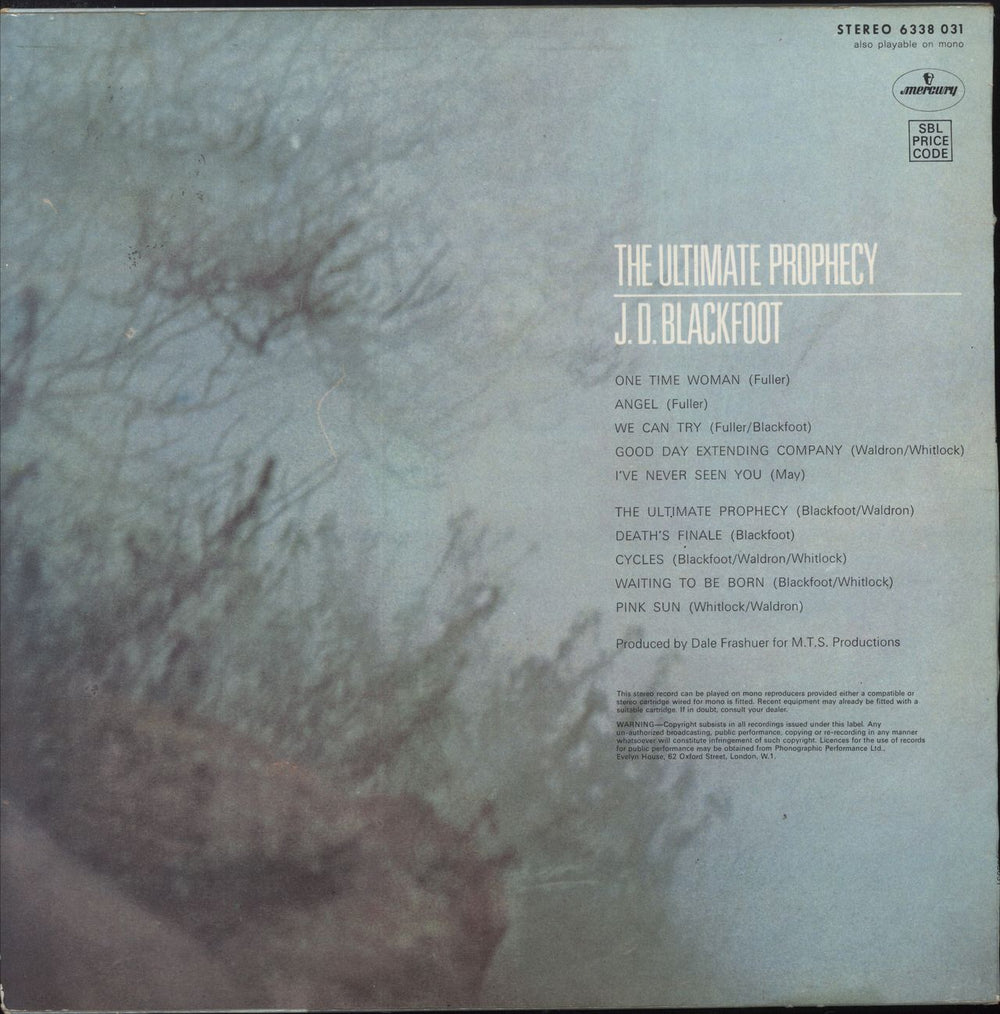 J. D. Blackfoot The Ultimate Prophecy UK vinyl LP album (LP record)