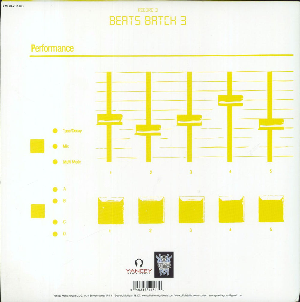 J Dilla Beats Batch 3 US 10" vinyl single (10 inch record) 040232117114