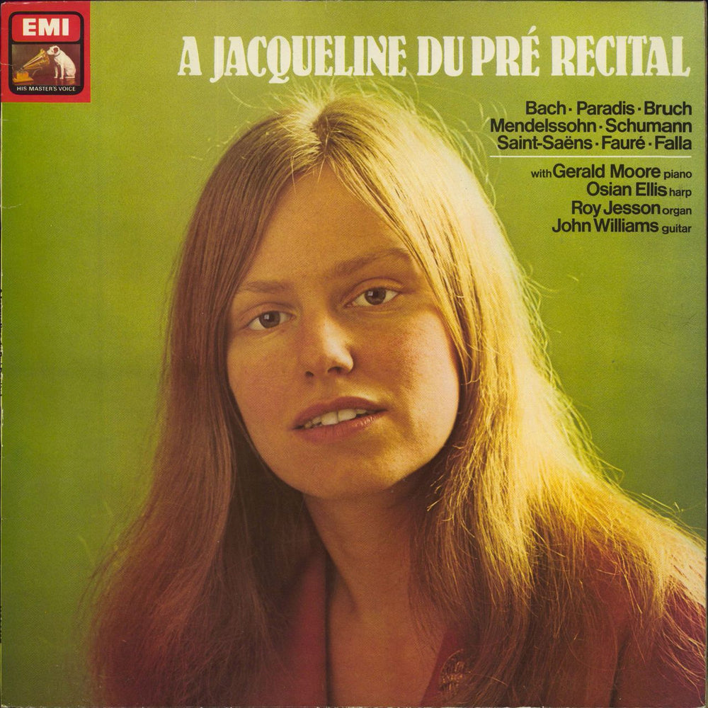 Jacqueline Du Pré A Jacqueline Du Pré Recital UK vinyl LP album (LP record) HQS1437