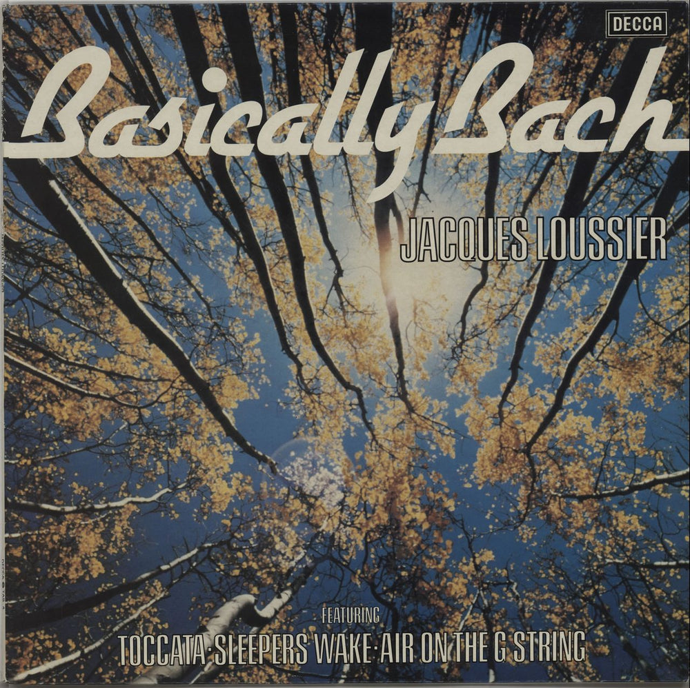 Jacques Loussier Basically Bach UK vinyl LP album (LP record) TAB4