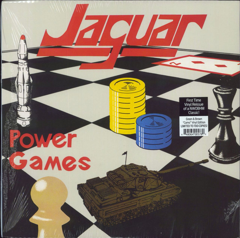 Jaguar Power Games - Green & Brown 'Camo' Vinyl - Sealed US vinyl LP album (LP record) RGM-0578