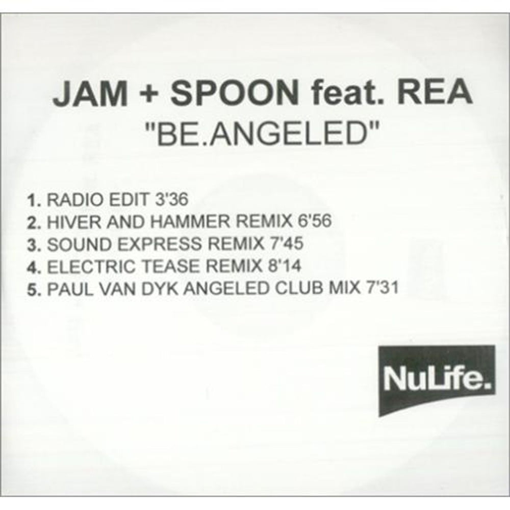 Jam & Spoon Be Angeled - 5-mix UK Promo CD-R acetate CD ACETATE