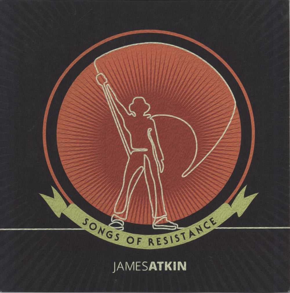 James Atkin Songs Of Resistance + Signed postcard UK vinyl LP album (LP record) ATK51