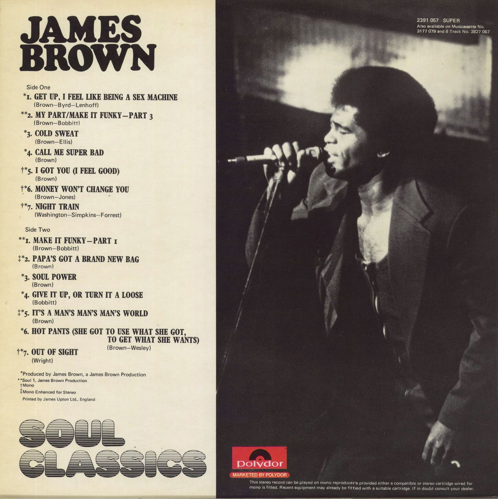 James Brown Soul Classics - glossy p/s UK vinyl LP album (LP record)