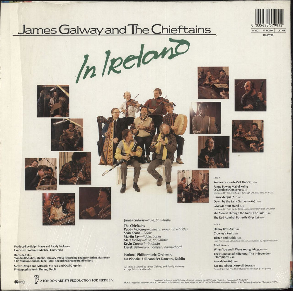 James Galway In Ireland - Opened shrink UK vinyl LP album (LP record) 035628579812