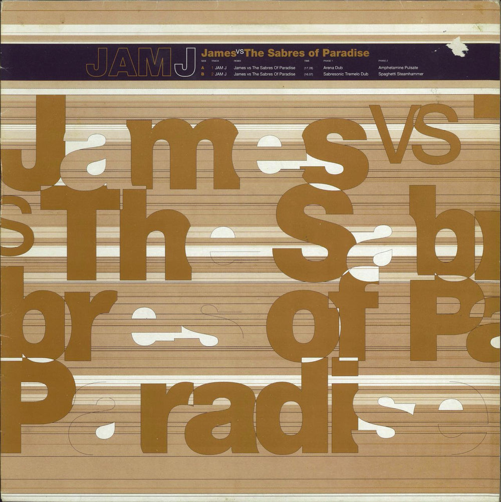 James James Vs The Sabres Of Paradise UK 12" vinyl single (12 inch record / Maxi-single) JIMX15