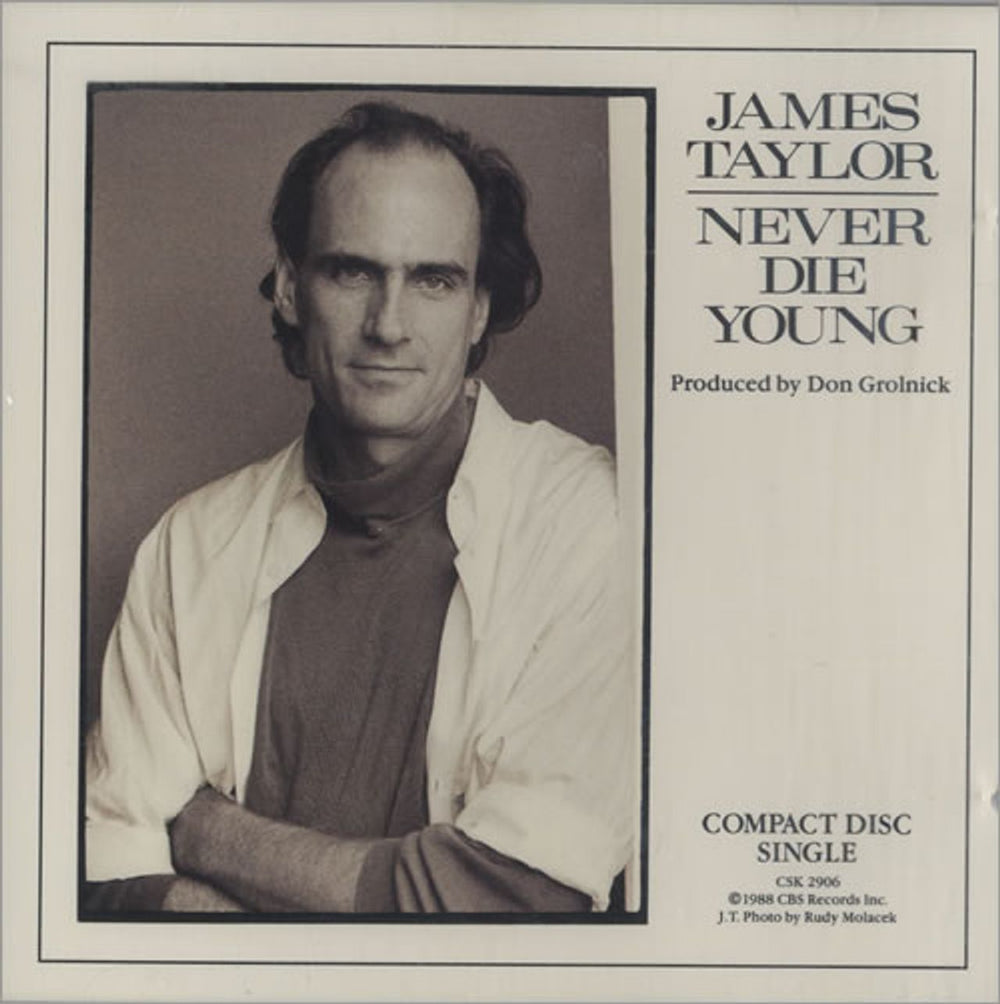 James Taylor Never Die Young US Promo CD single (CD5 / 5") CSK2906
