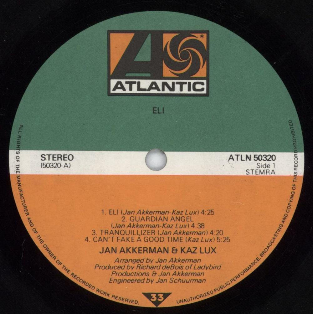 Jan Akkerman Eli Dutch vinyl LP album (LP record) JKKLPEL814789