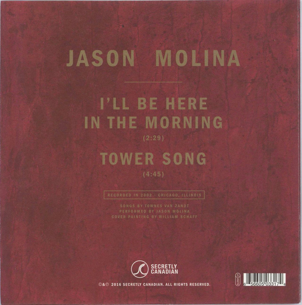 Jason Molina The Townes Van Zandt Covers - RSD16 US 7" vinyl single (7 inch record / 45) 3B207TH768379