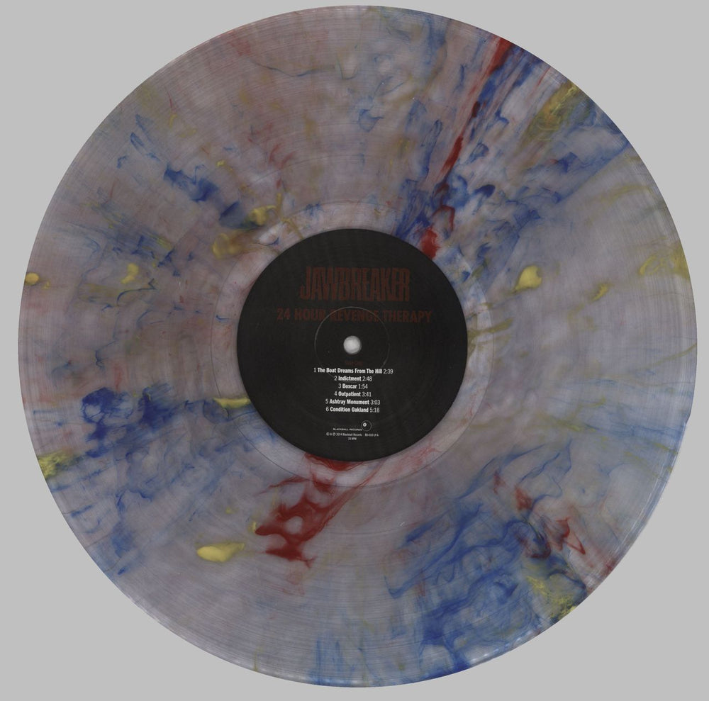 Jawbreaker 24 Hour Revenge Therapy - Clear with Yellow, Blue and Red Swirl Vinyl US vinyl LP album (LP record) J-1LPHO827137