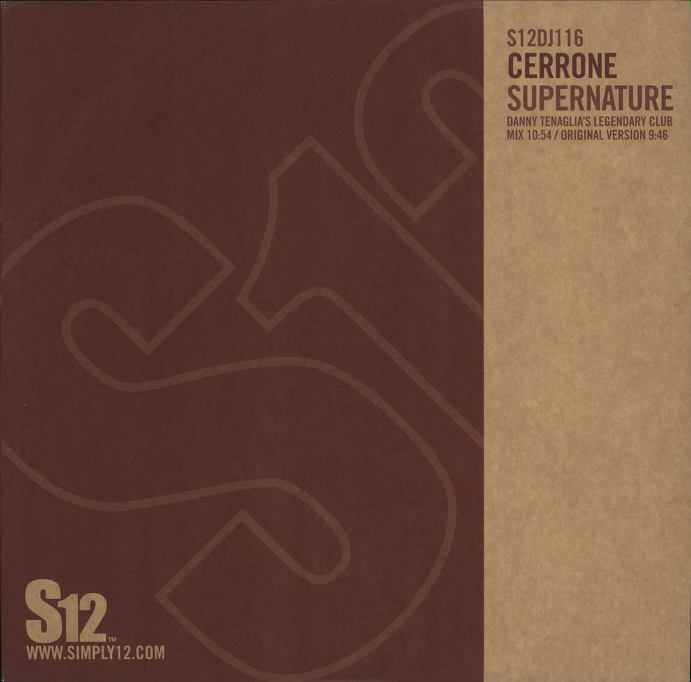 Jean-Marc Cerrone Supernature UK 12" vinyl single (12 inch record / Maxi-single) 802922011665