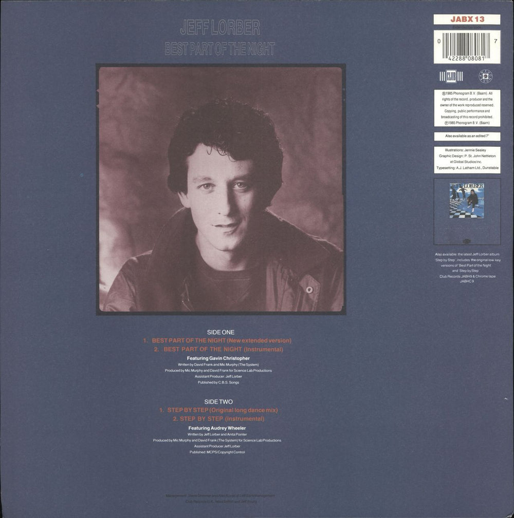 Jeff Lorber Best Part Of The Night (Club-Extended Mixes) UK 12" vinyl single (12 inch record / Maxi-single) 042288080817