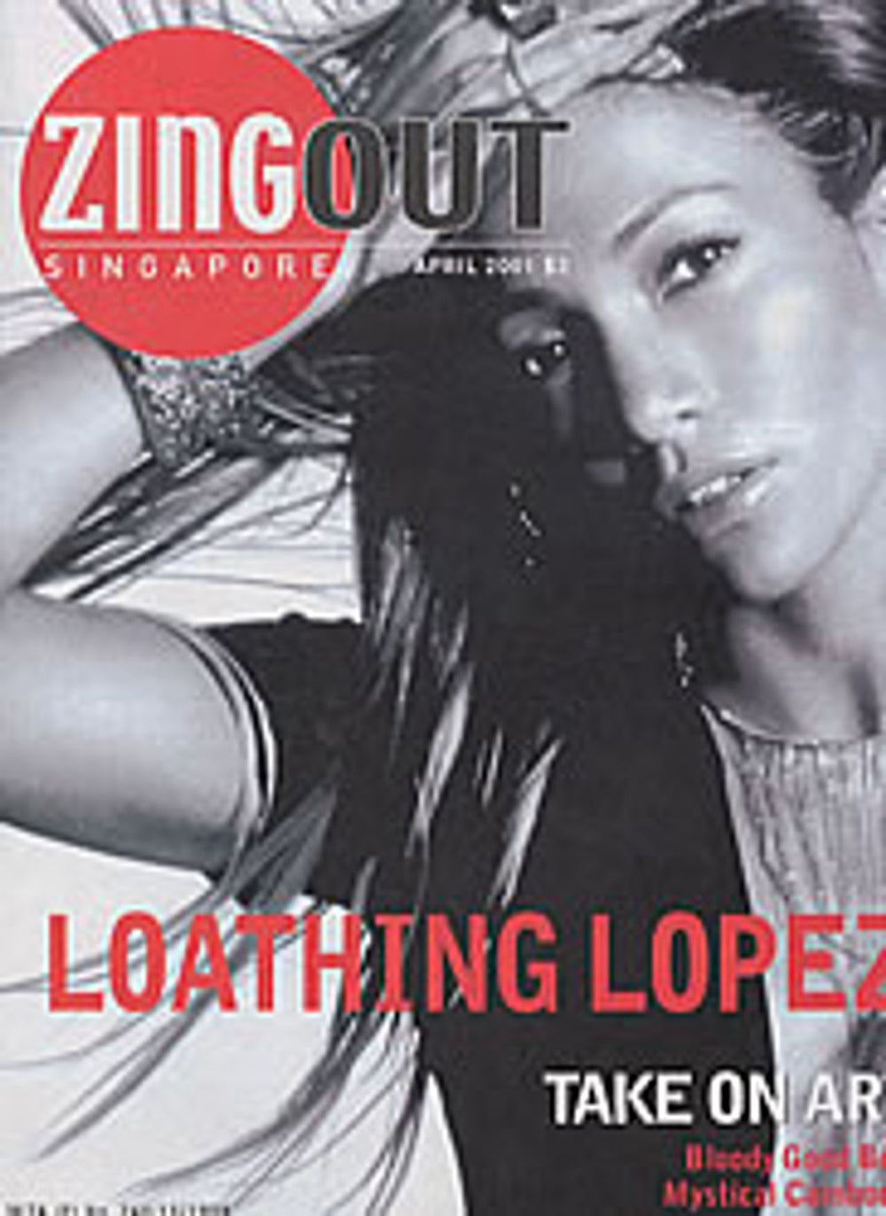 Jennifer Lopez Zing Out Singapore magazine APRIL 2001