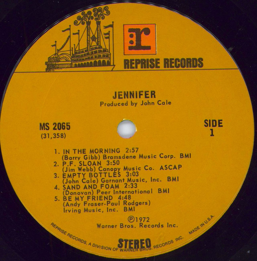 Jennifer Warnes Jennifer - Indianapolis Pressing US vinyl LP album (LP record) JENLPJE795509