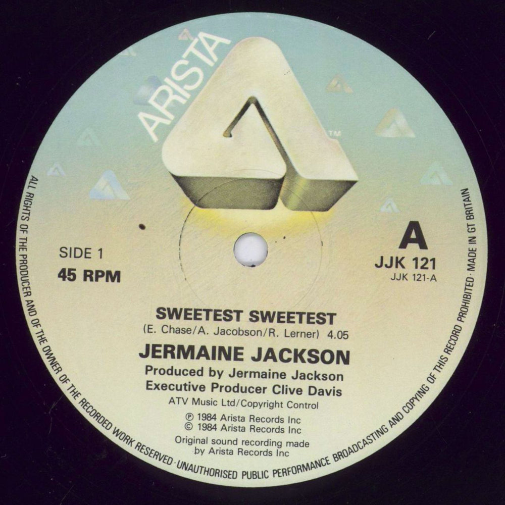 Jermaine Jackson Sweetest Sweetest UK 12" vinyl single (12 inch record / Maxi-single) JJA12SW831087