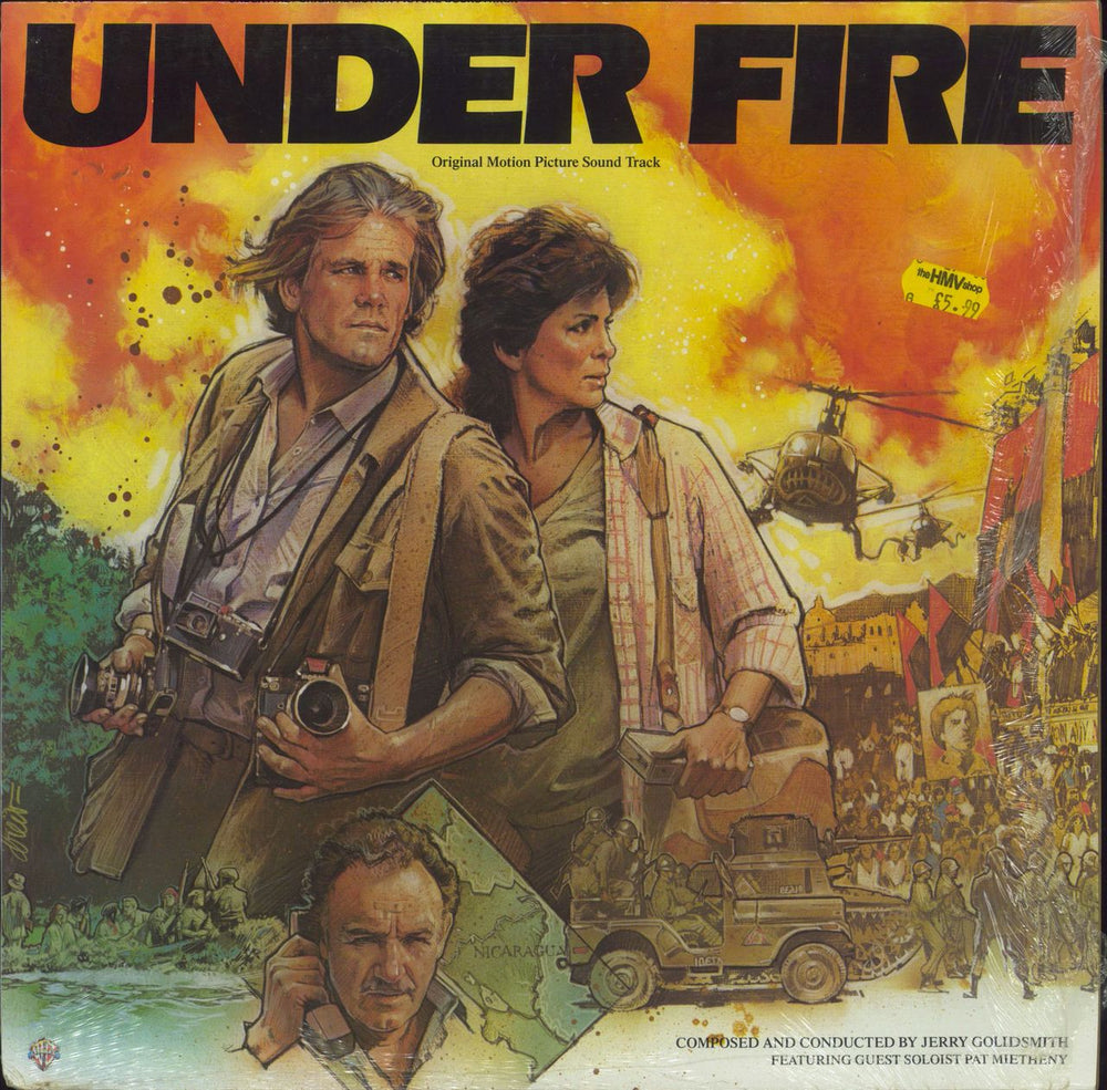 Jerry Goldsmith Under Fire - Open Shrink German vinyl LP album (LP record) 923965-1