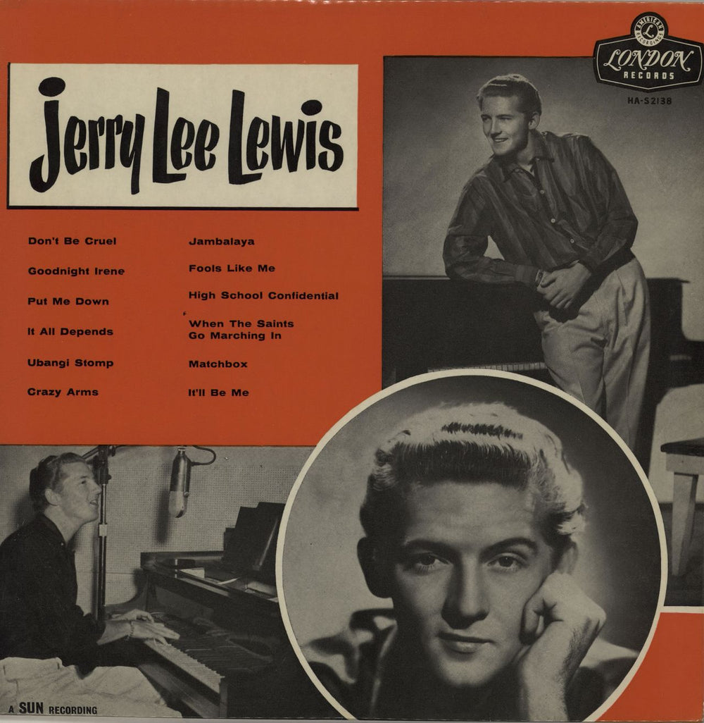 Jerry Lee Lewis Jerry Lee Lewis - 2nd UK vinyl LP album (LP record) HA-S2138