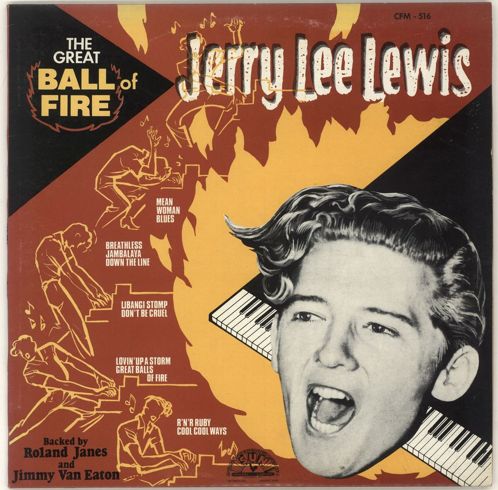 Jerry Lee Lewis The Great Ball Of Fire UK 10" vinyl single (10 inch record) CFM516