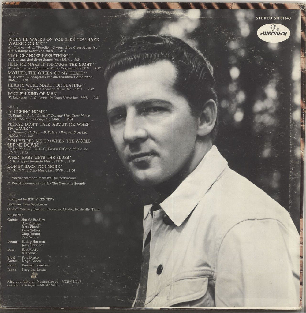 Jerry Lee Lewis Touching Home US vinyl LP album (LP record)