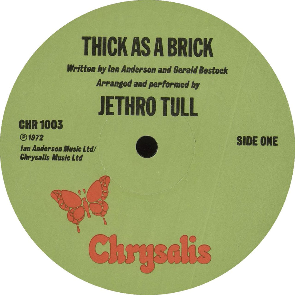 Jethro Tull Thick As A Brick - 2nd - EX UK vinyl LP album (LP record) TULLPTH695341