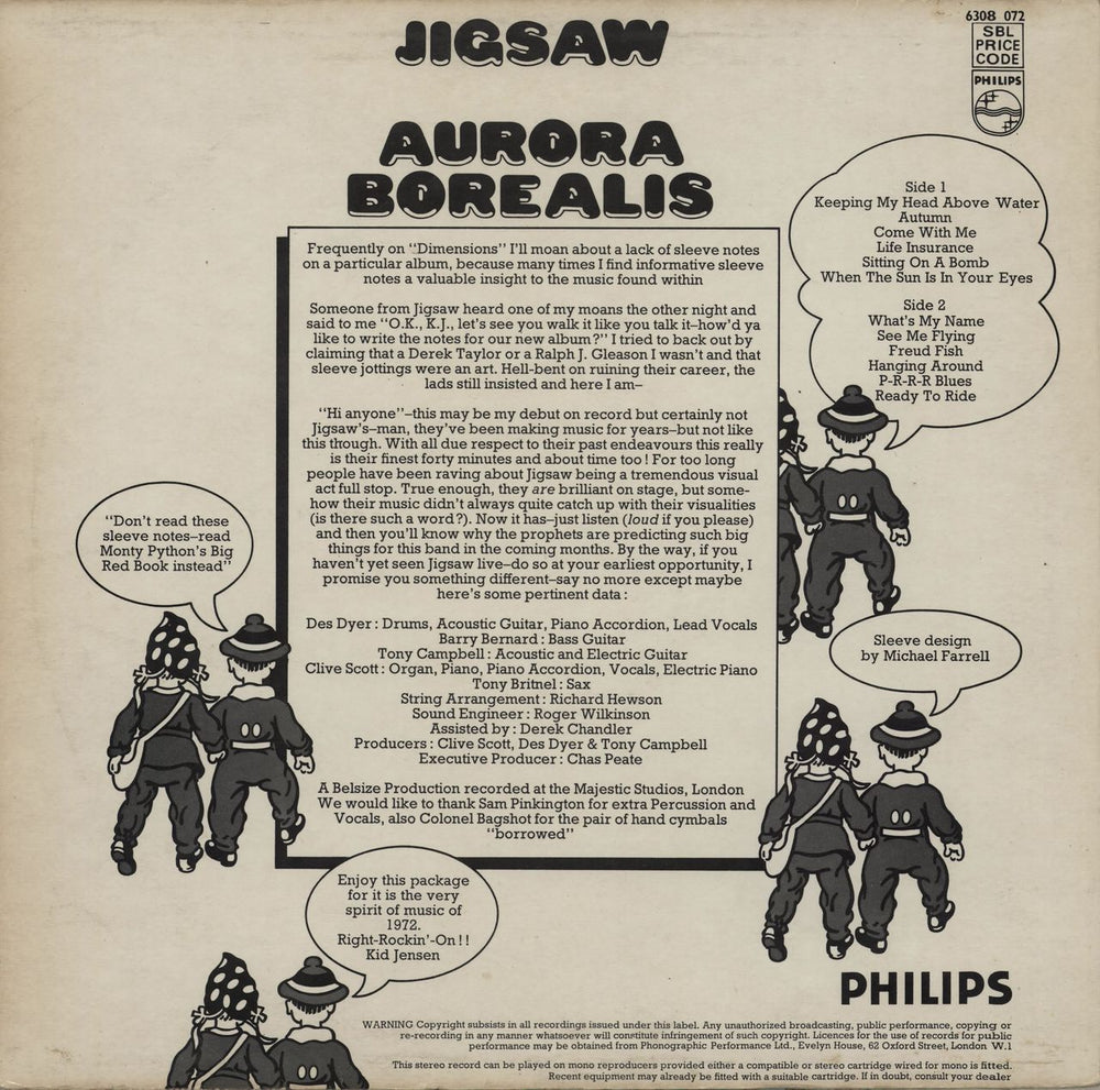Jigsaw (UK) Aurora Borealis + Insert UK vinyl LP album (LP record)