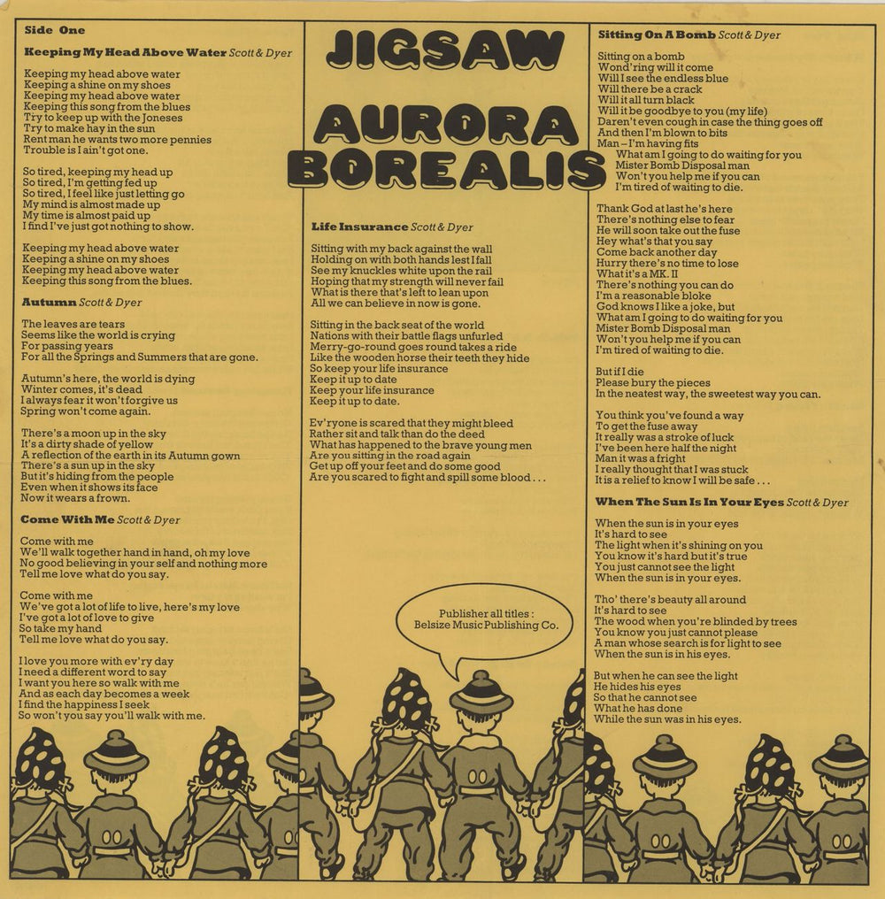 Jigsaw (UK) Aurora Borealis + Insert UK vinyl LP album (LP record)