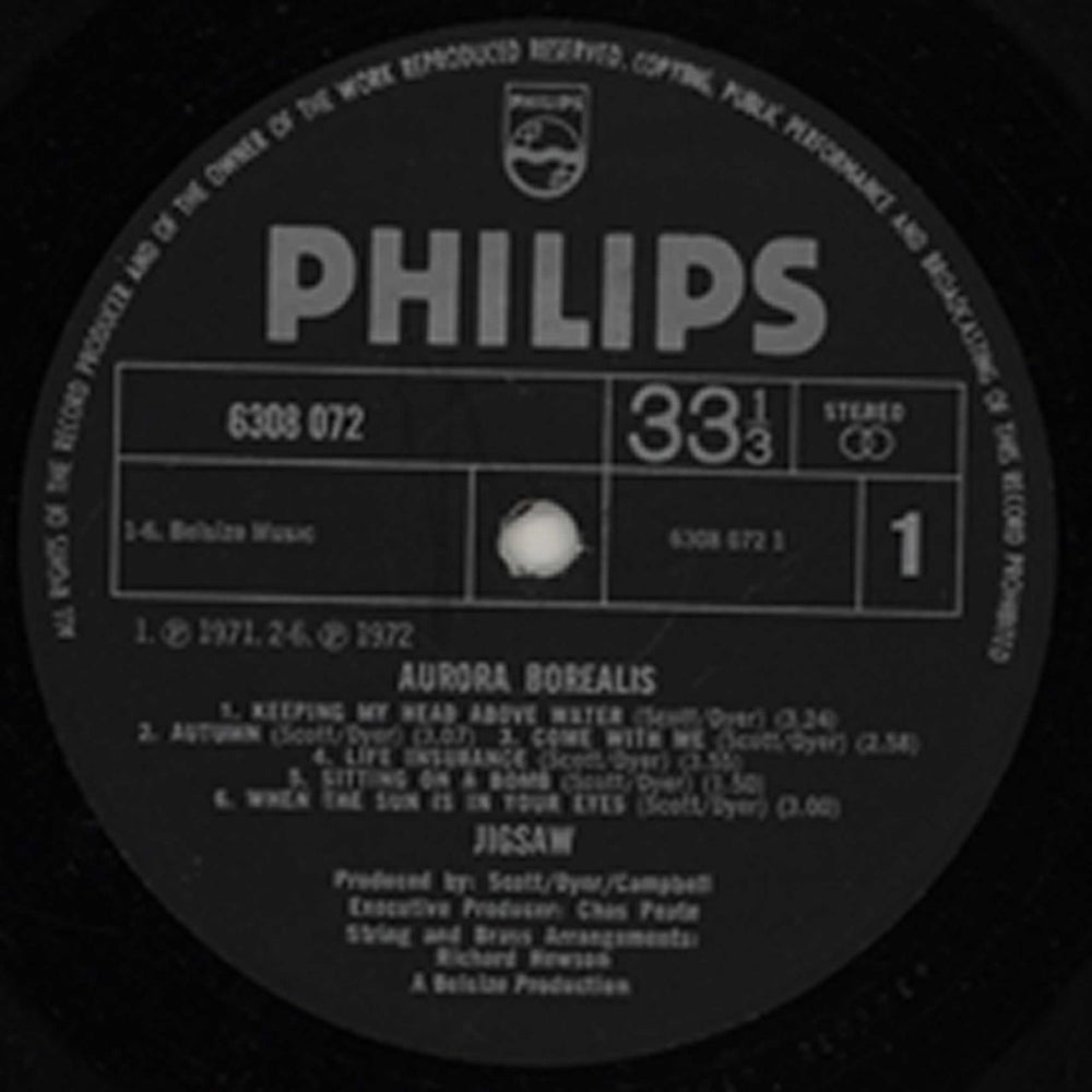 Jigsaw (UK) Aurora Borealis + Insert UK vinyl LP album (LP record) JGSLPAU513216