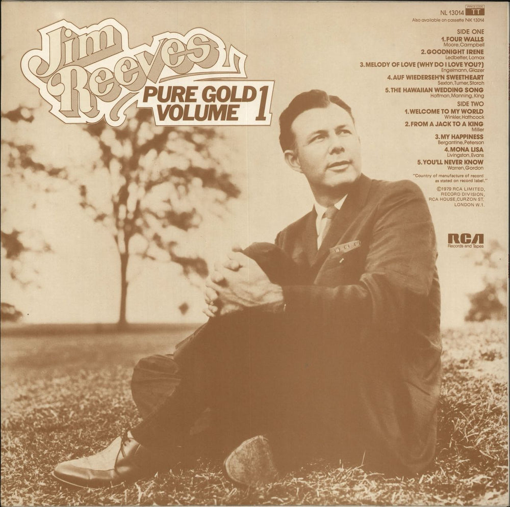 Jim Reeves Pure Gold - Volume One UK vinyl LP album (LP record)