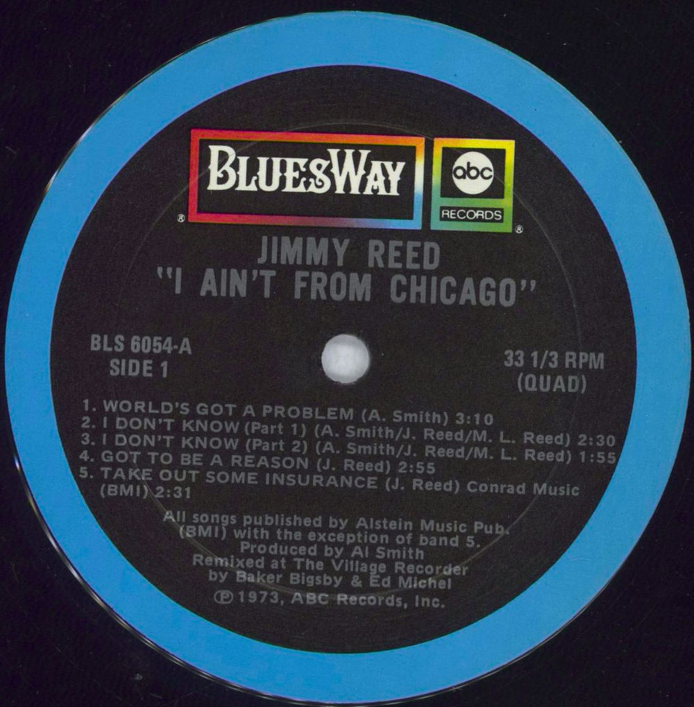 Jimmy Reed I Ain't From Chicago - Quad US vinyl LP album (LP record) JMRLPIA639042