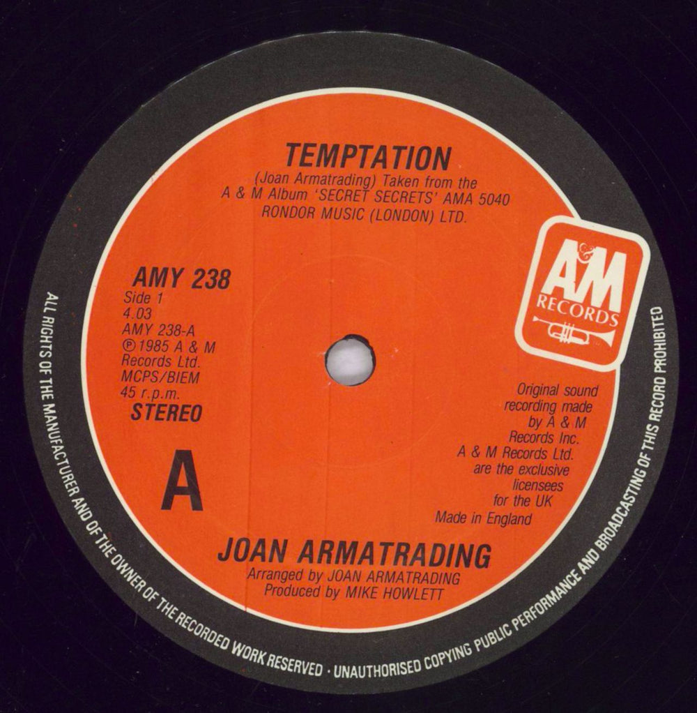 Joan Armatrading Temptation UK 12" vinyl single (12 inch record / Maxi-single) ARM12TE824579