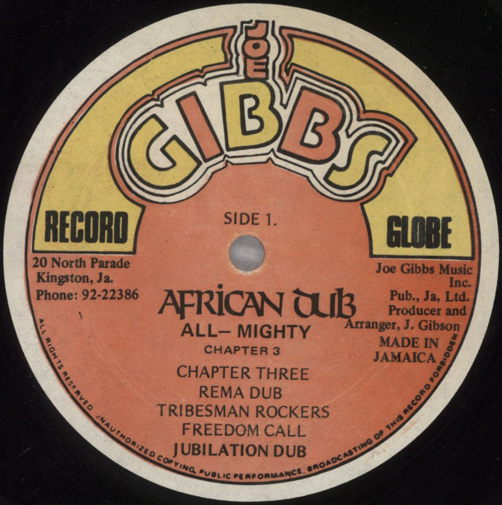 Joe Gibbs African Dub All-Mighty - Chapter 3 - VG Jamaican vinyl LP album (LP record) GI2LPAF821049