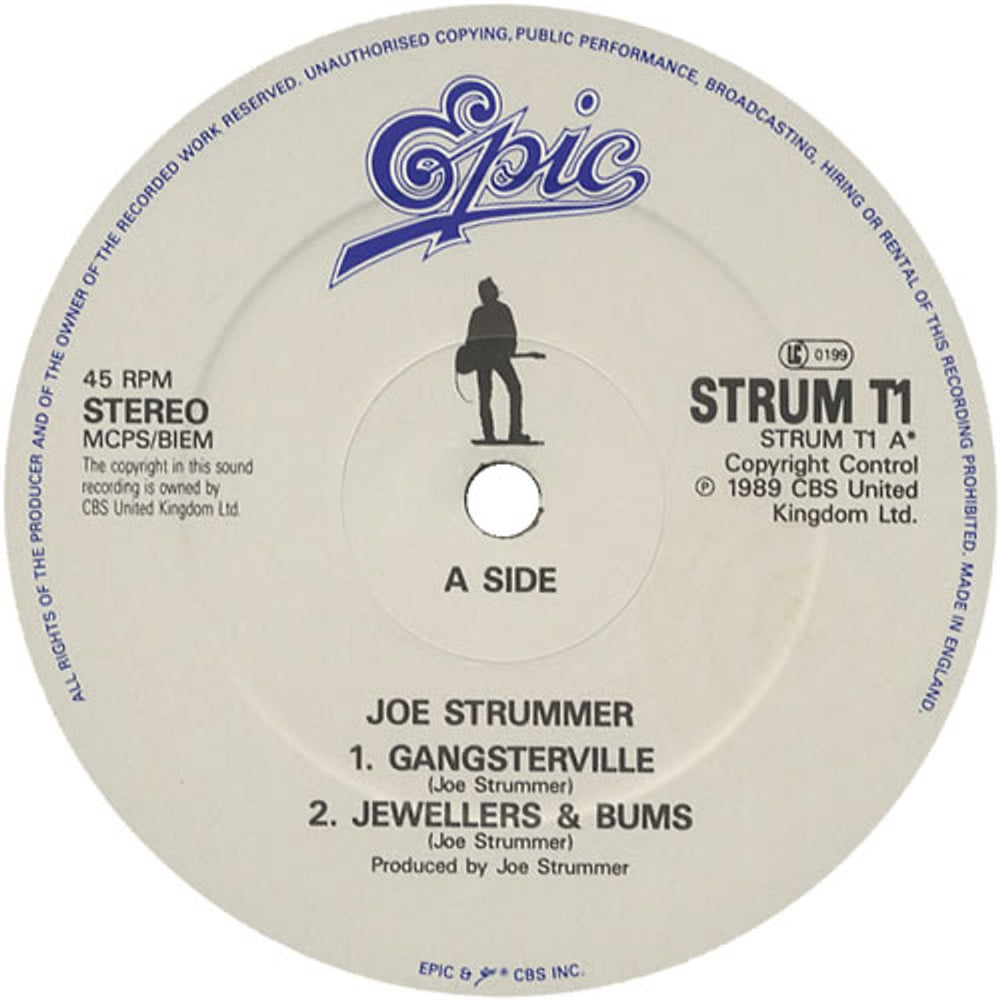 Joe Strummer Gangsterville UK 12" vinyl single (12 inch record / Maxi-single) JUM12GA459816