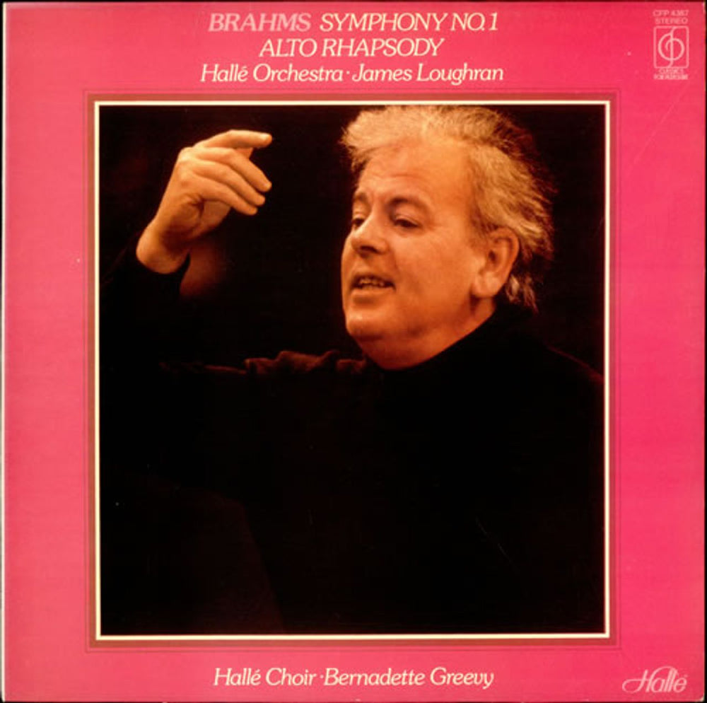 Johannes Brahms Symphony No. 1 / Alto Rhapsody UK vinyl LP album (LP record) CFP4387