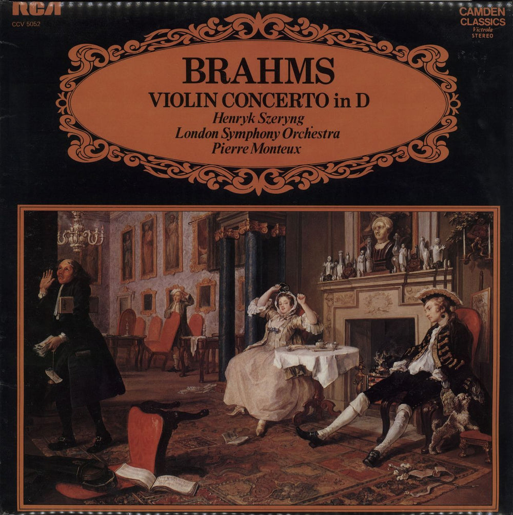 Johannes Brahms Violin Concerto in D UK vinyl LP album (LP record) CCV5052