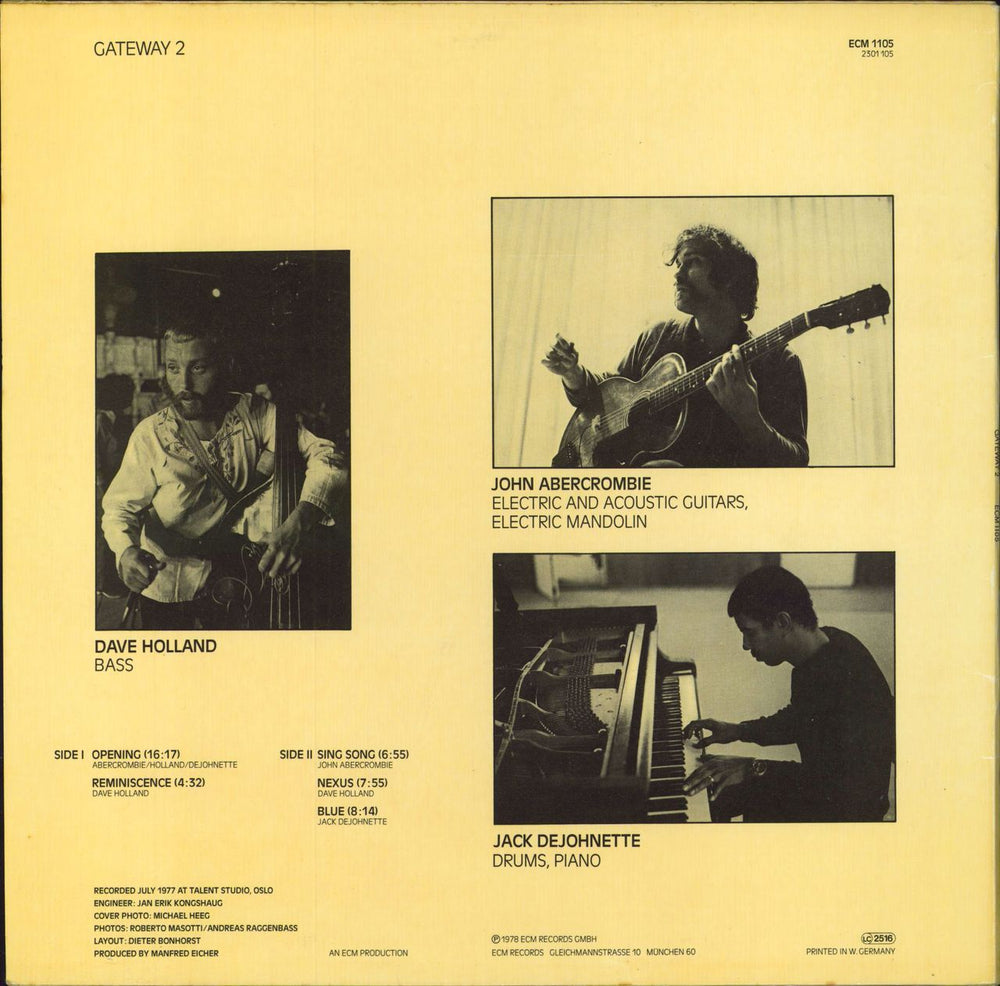 John Abercrombie Getting There German vinyl LP album (LP record)